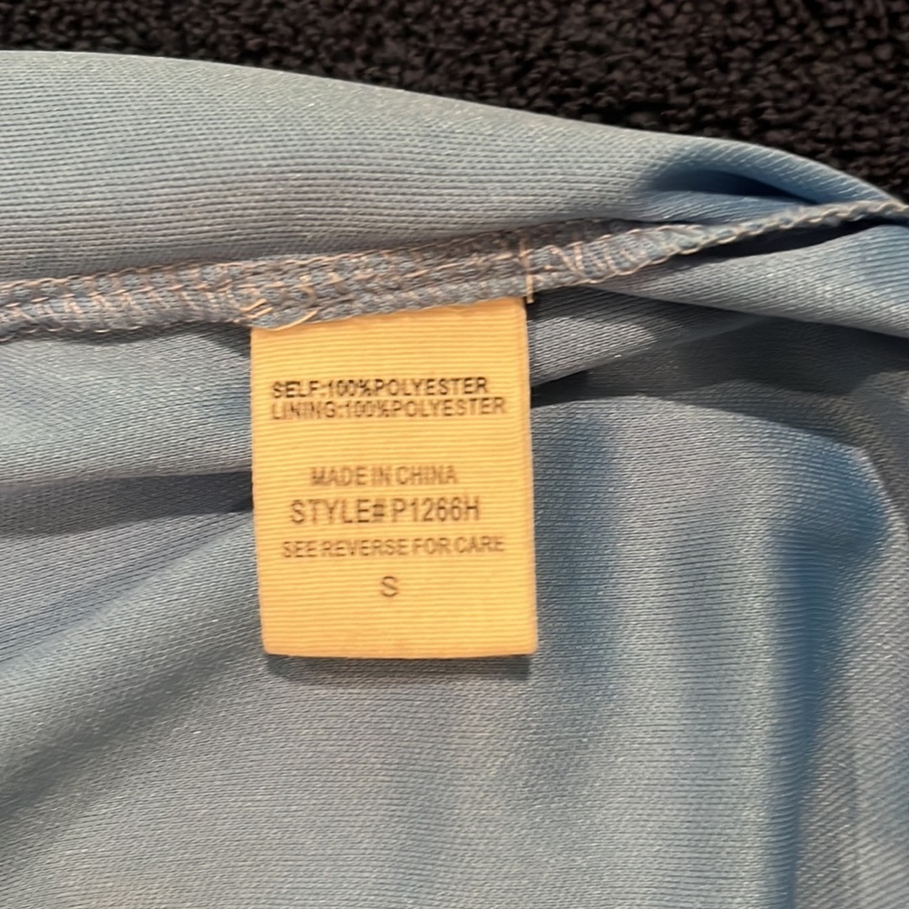 Blue & White Patterned Wrap Top Sleeveless Romper - image 3